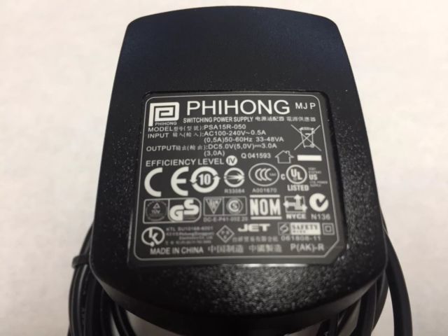 New Phihong PSA15R-050 5V 3A swithing ac adpater power supply Wall Plug charger